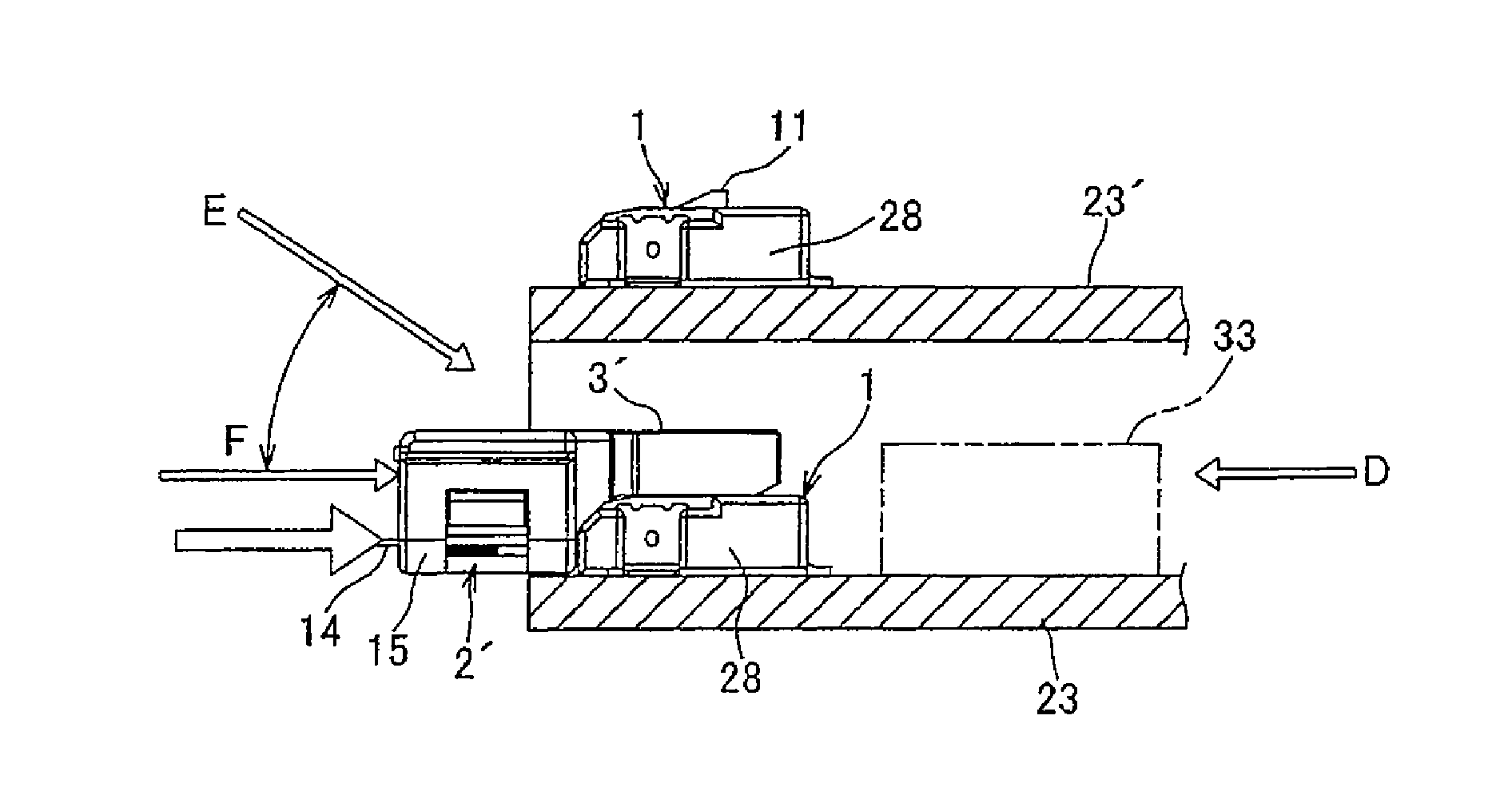 Fitting confirmation construction of connector for connecting circuit board