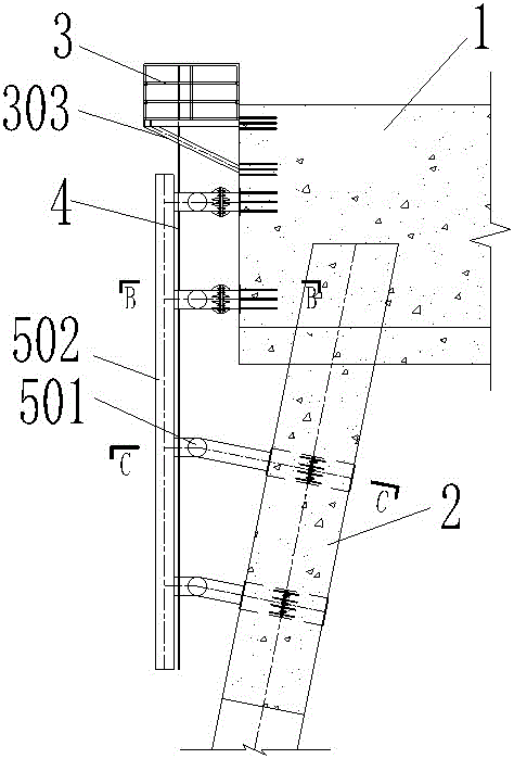 Single-pole attachment fabricated mooring structure for offshore wind turbine foundation and construction method of single-pole attachment fabricated mooring structure