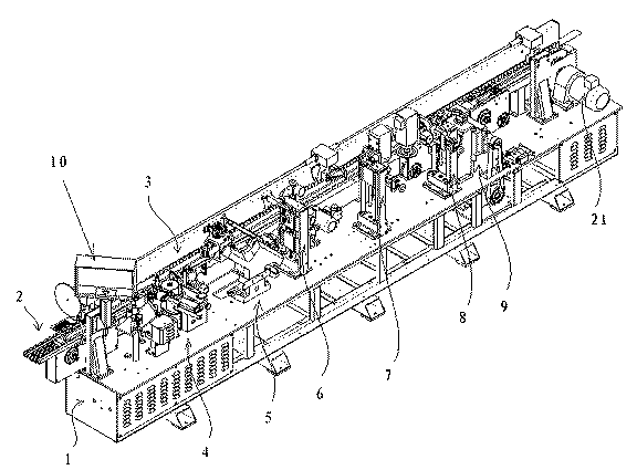 Edge sealing grooving machine of side frame material or upper frame material of door pocket