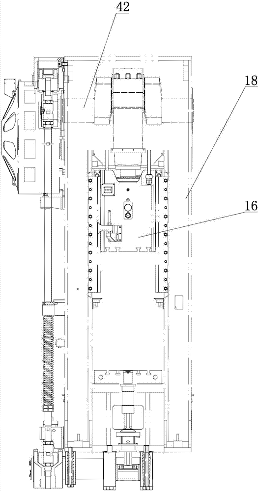 Lever type mechanical downward pushing device of mechanical press