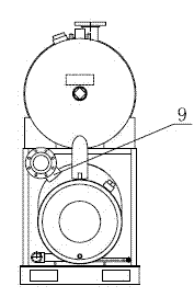 Condensation-type hot-water boiler arranged in triple-pass folding manner