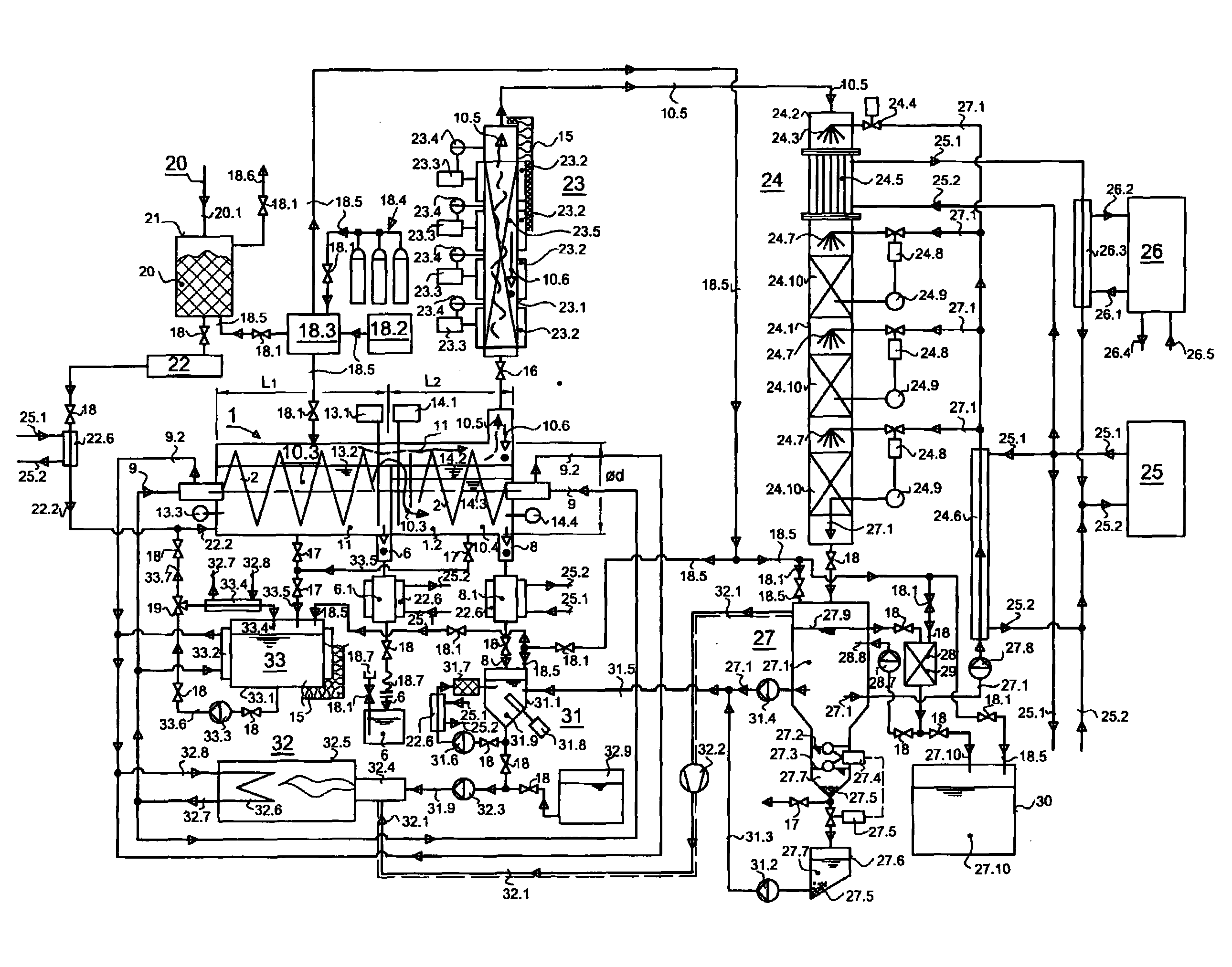 Method and device for processing plastic-containing waste