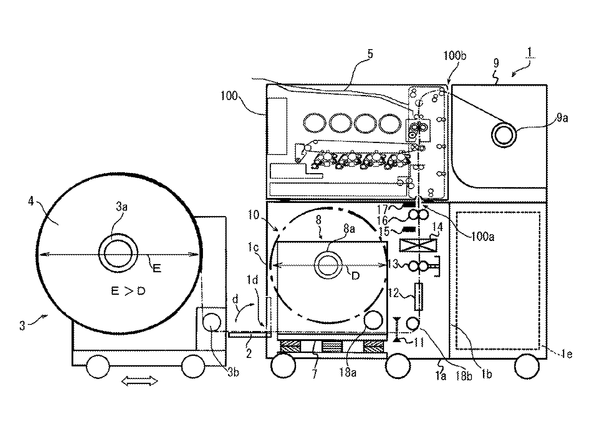 Roll sheet image forming apparatus