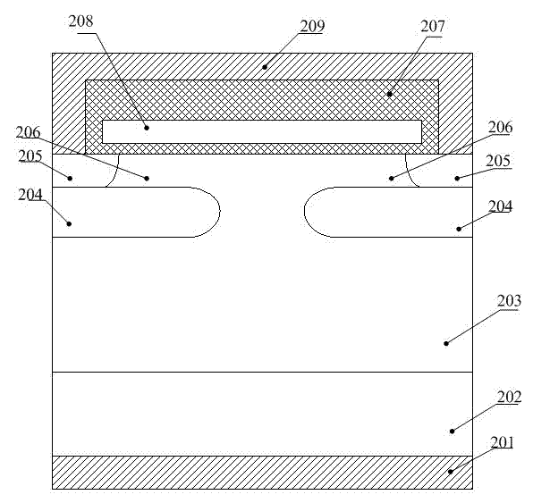 Vertical double-diffusion metal oxide semiconductor field effect transistor (MOSFET)