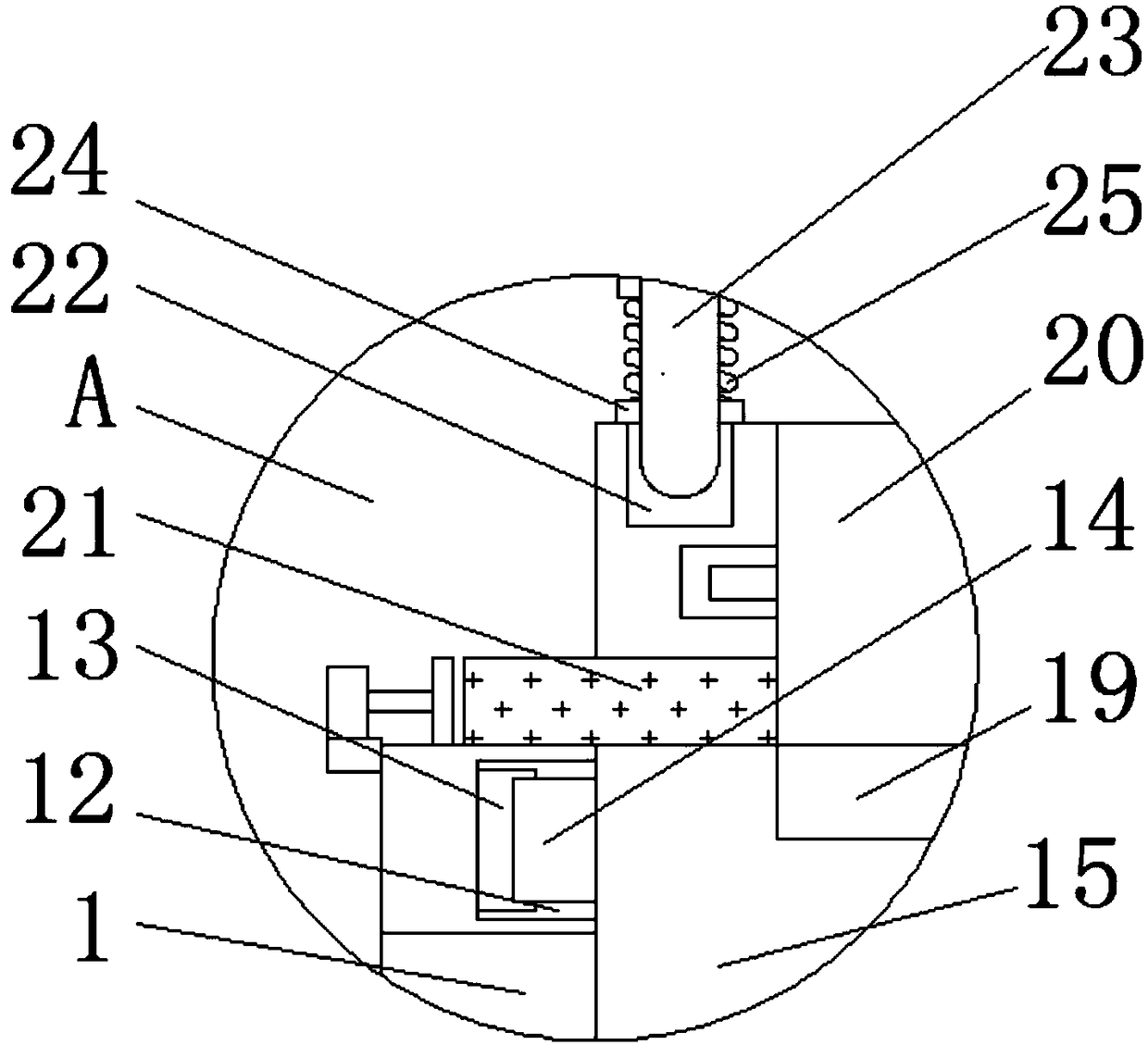 Forming device for hollow brick production