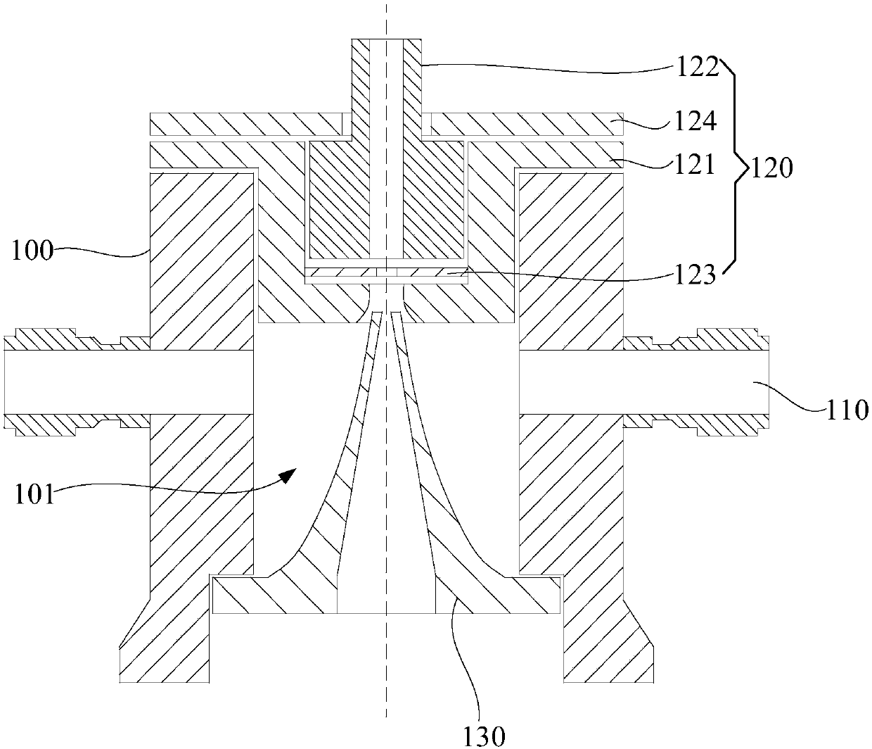 Concentration device and pneumatic focusing system