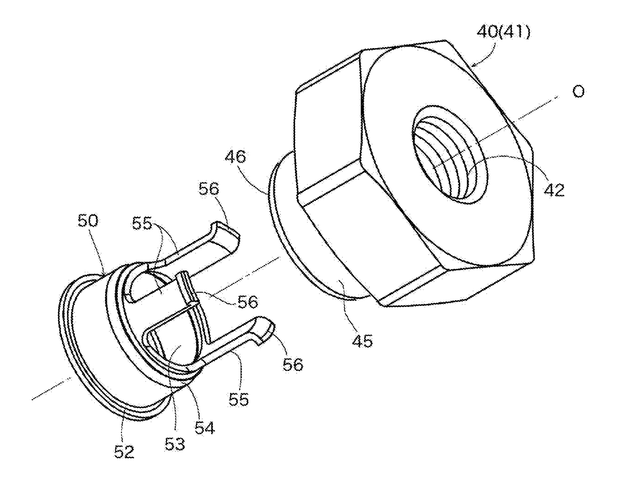 Structure for preventing falling of fastening nut of portable power working machine, and method for attaching fastening nut to cover