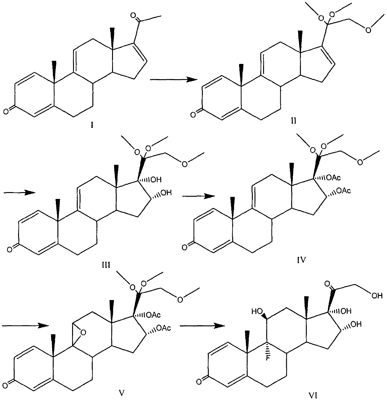 Preparation method of triamcinolone