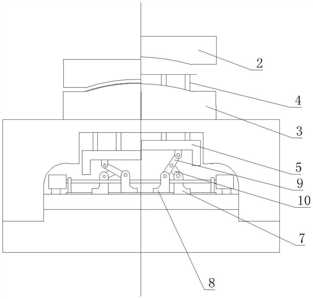 Connecting rod type servo drawing pad structure