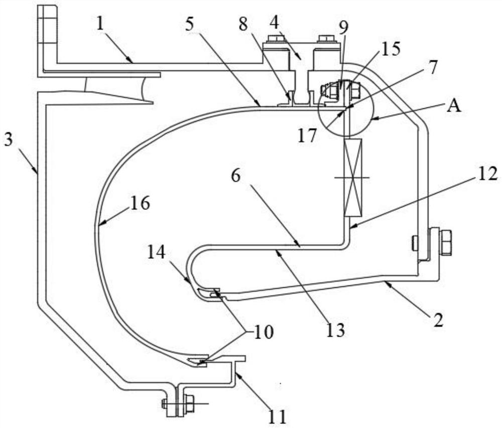 Ceramic-based flame tube positioning structure