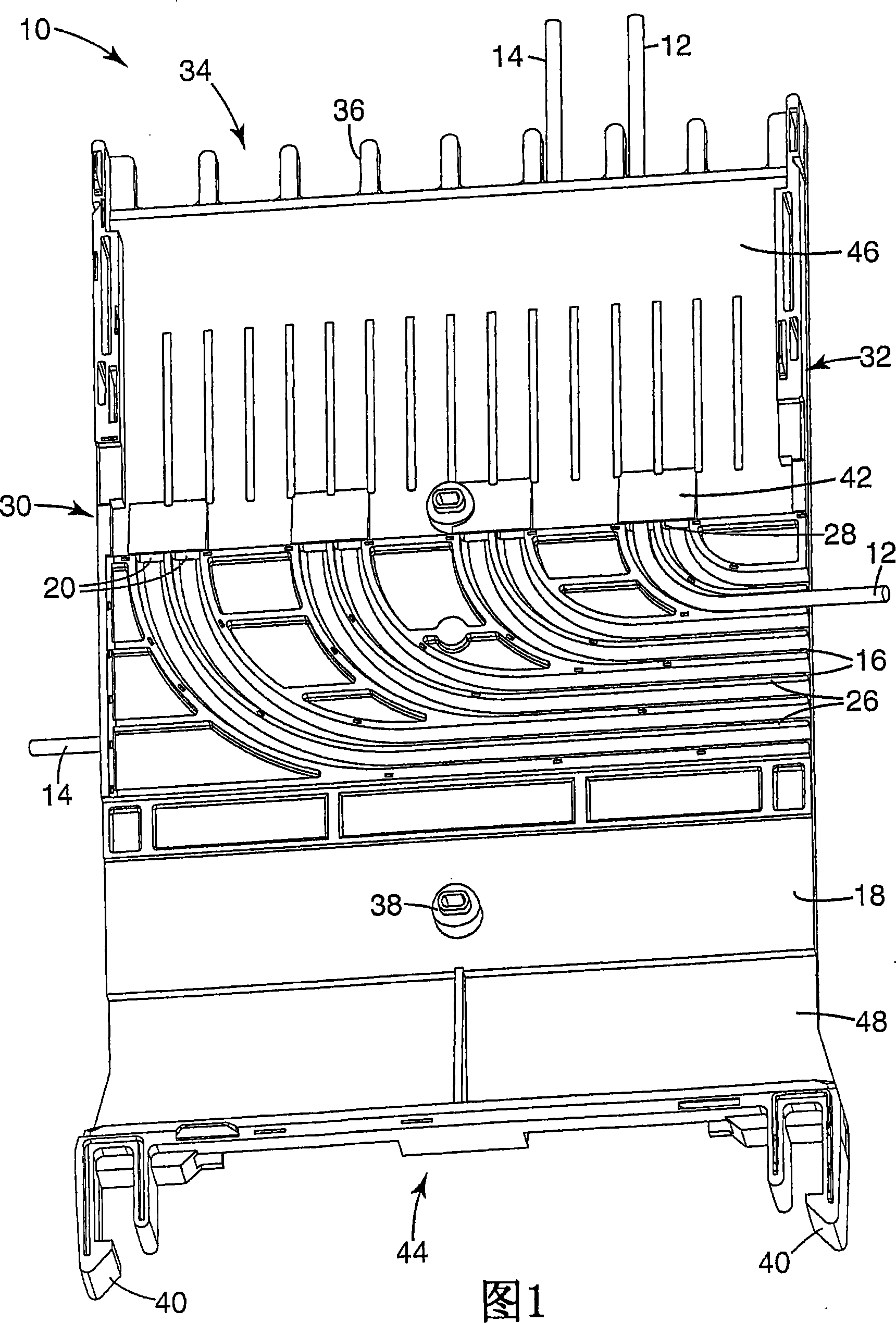 Wire guide plate and assembly as well as a telecommunications module comprising at least one wire guide plate