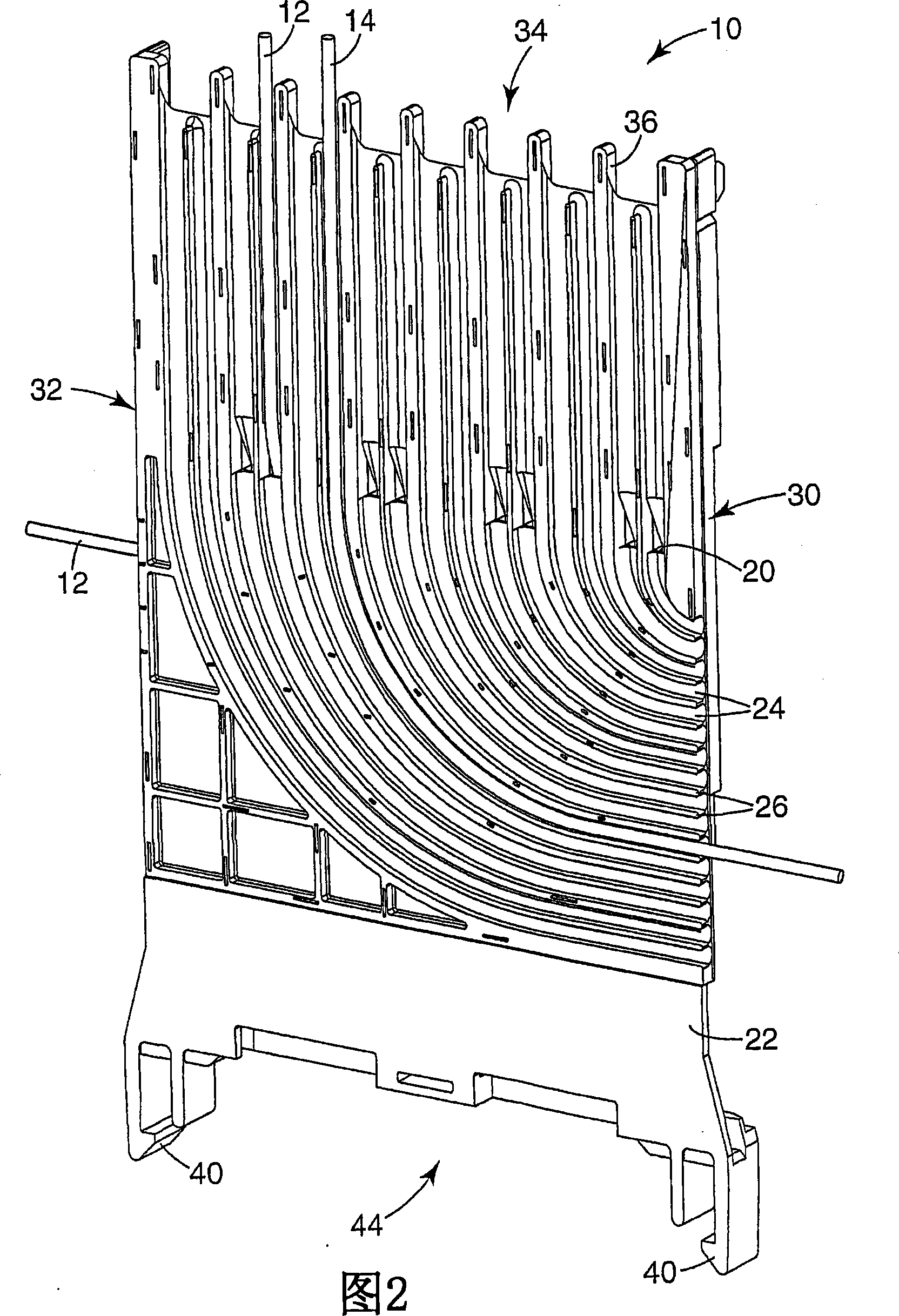 Wire guide plate and assembly as well as a telecommunications module comprising at least one wire guide plate