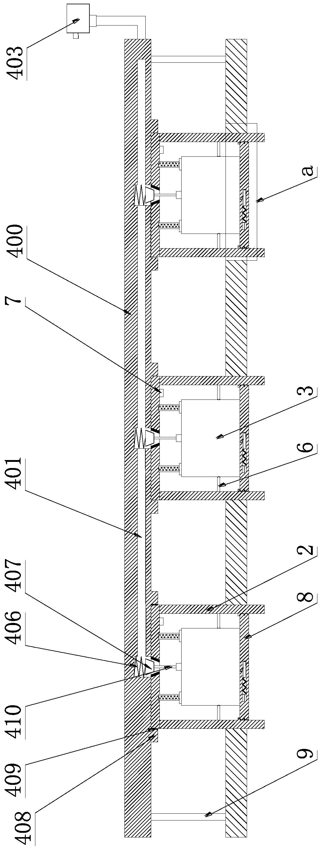 Explosion-proof falling-off structure of battery pack of electric automobile