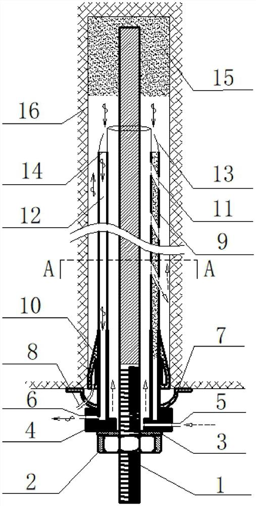 A degassable anchor injection device for ordinary anchor rods and its application method