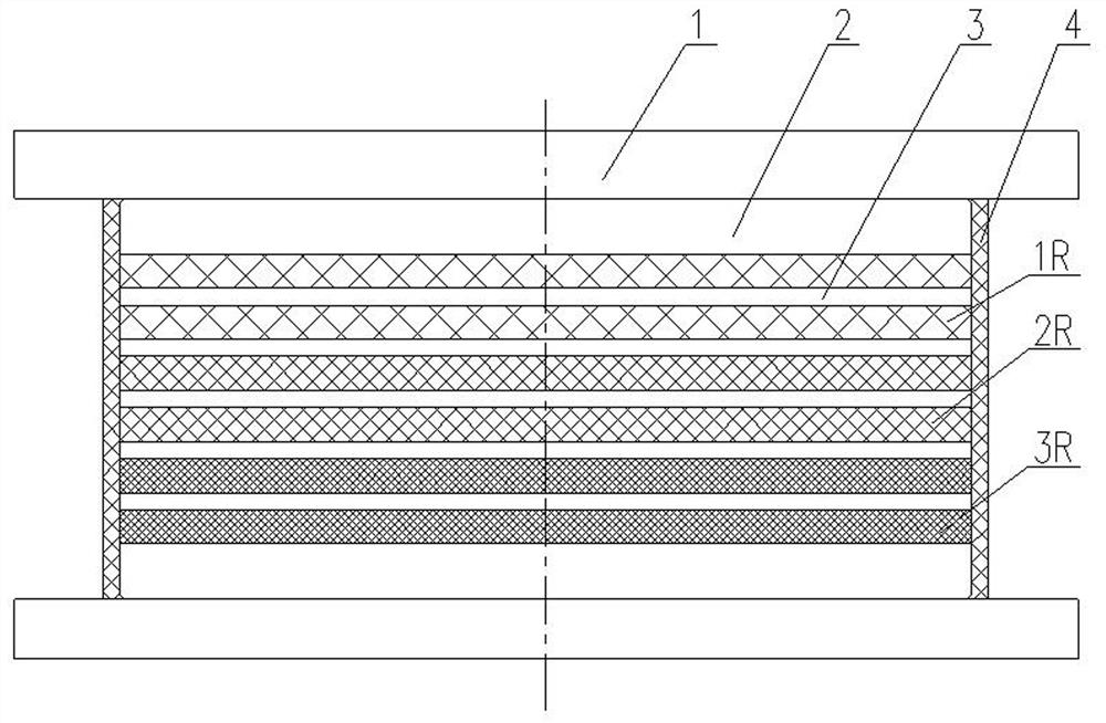 A vibration-isolation rubber bearing