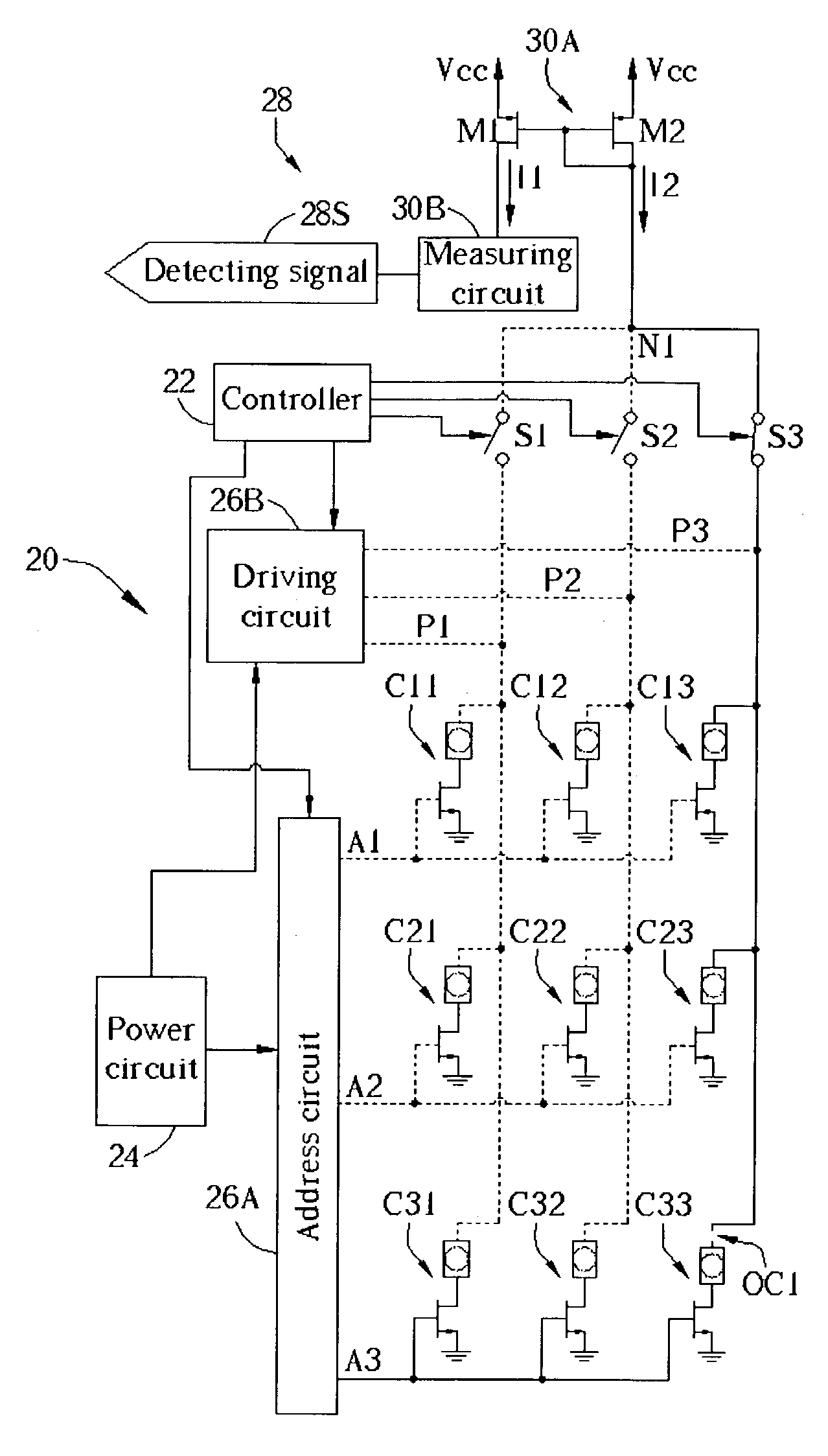 Method and related apparatus for performing short and open circuit testing of ink jet printer head