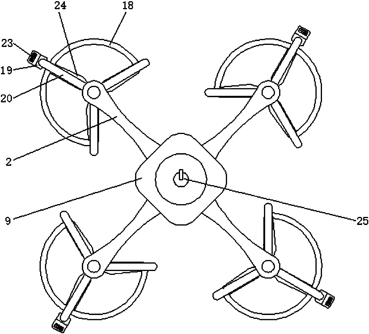 Unmanned aerial vehicle for spatial geography shooting