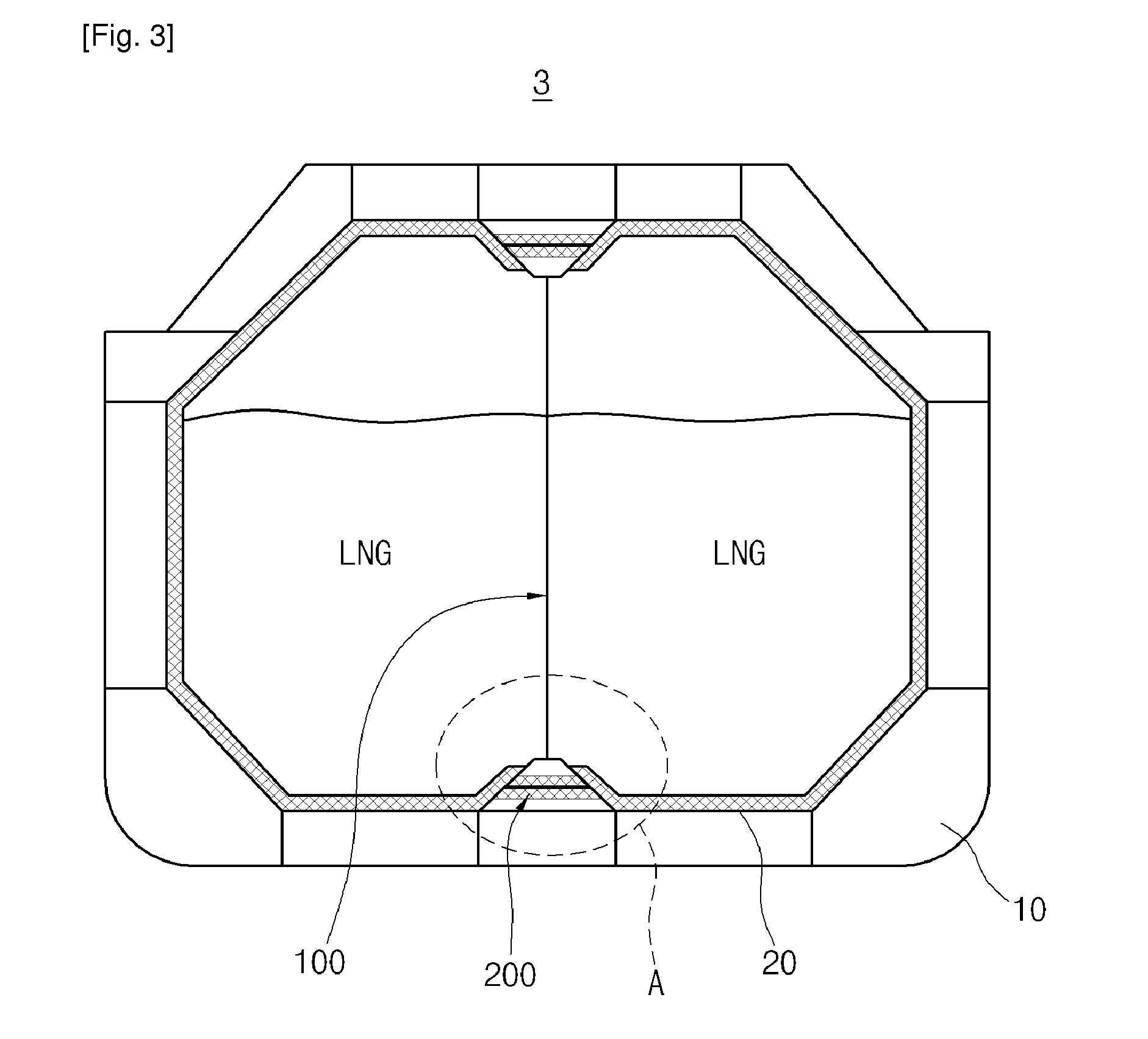 Anti-sloshing structure for LNG cargo tank