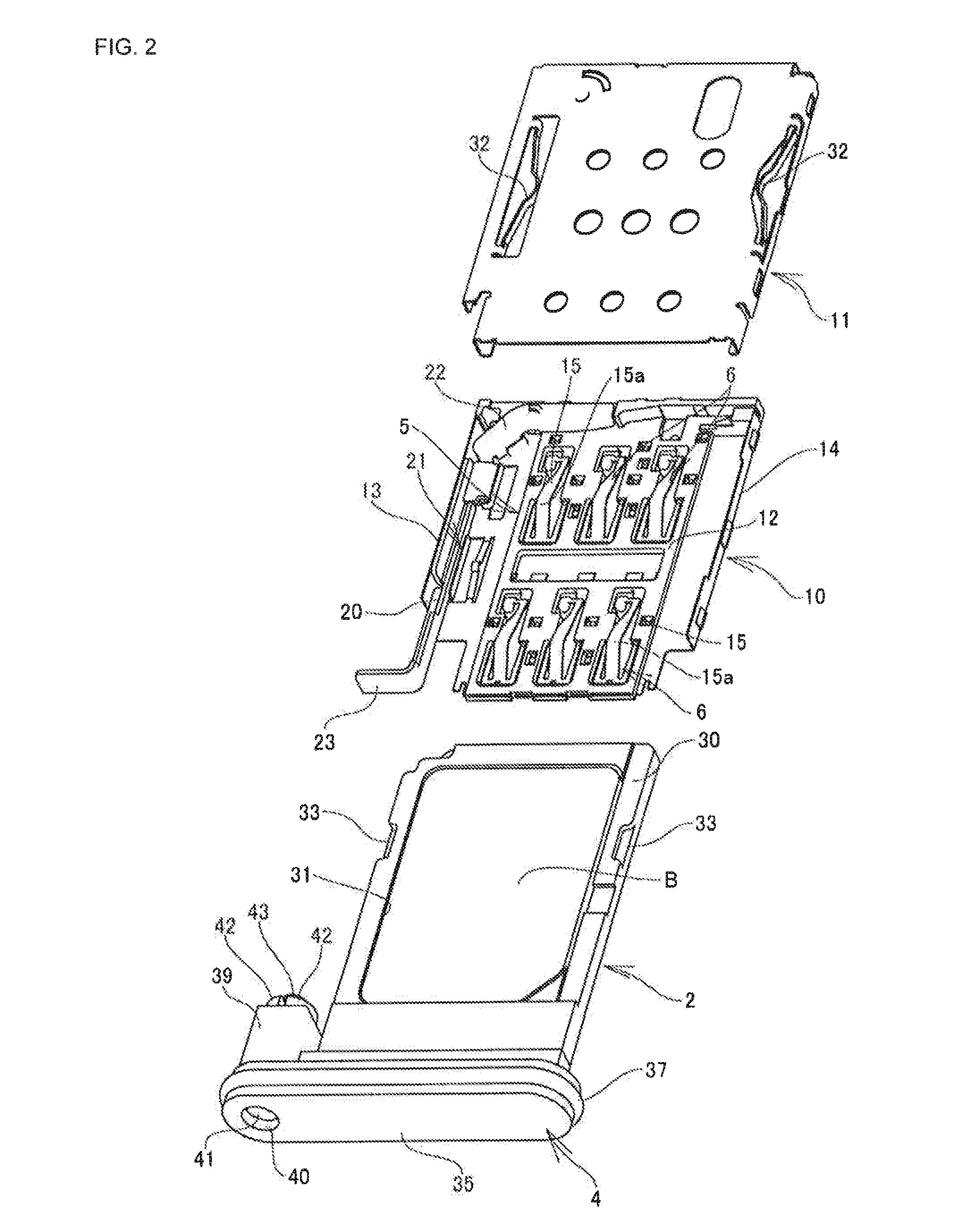 Tray type card connector