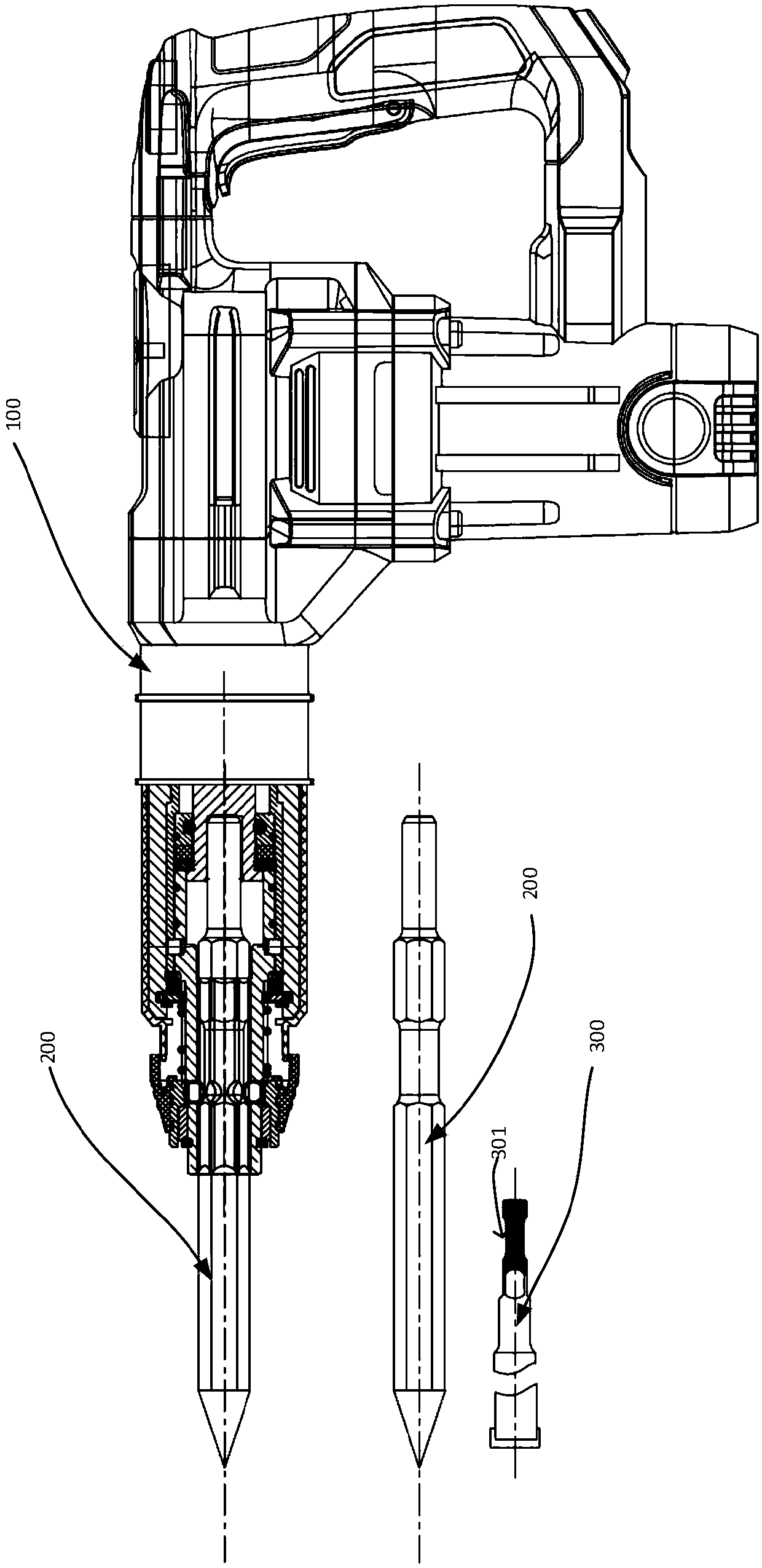 Electric pick adapter assembly and electric pick