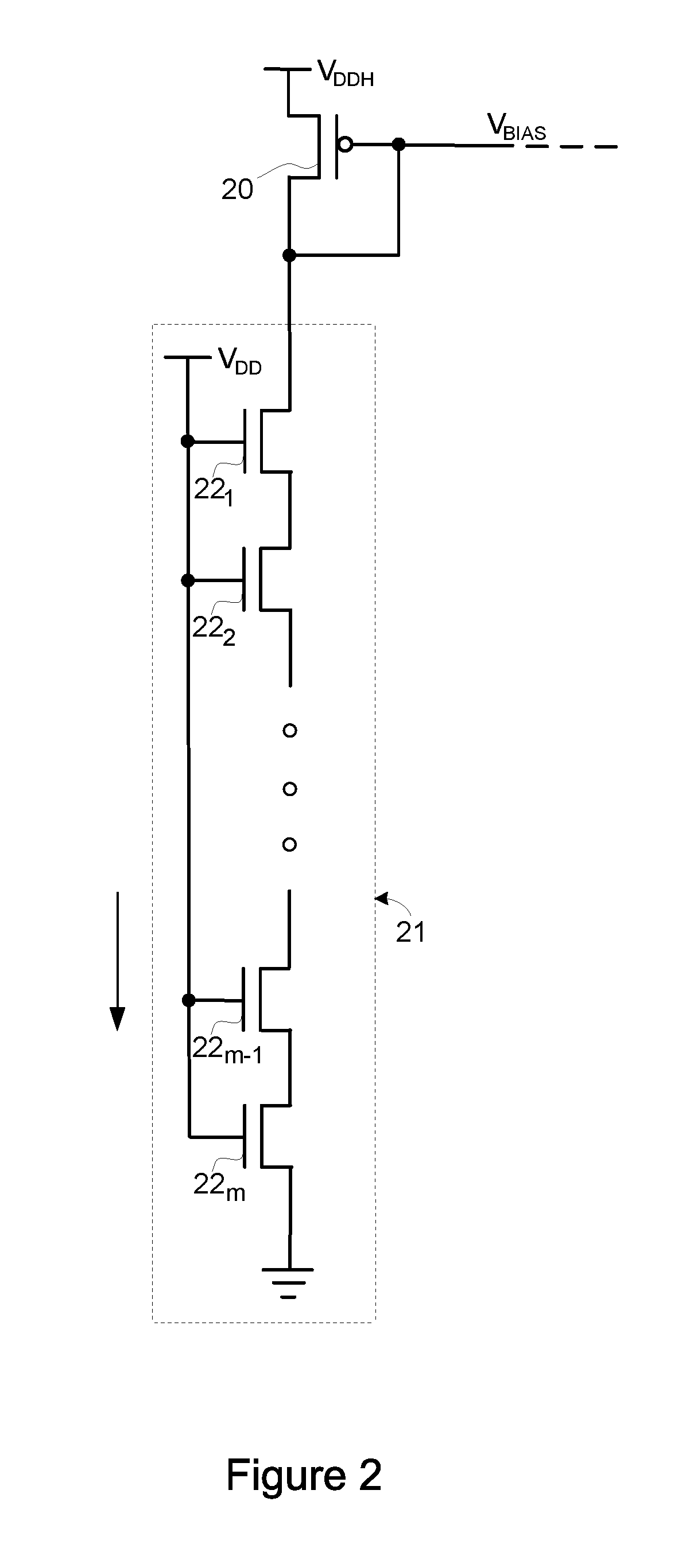 Low power voltage level shifter circuit