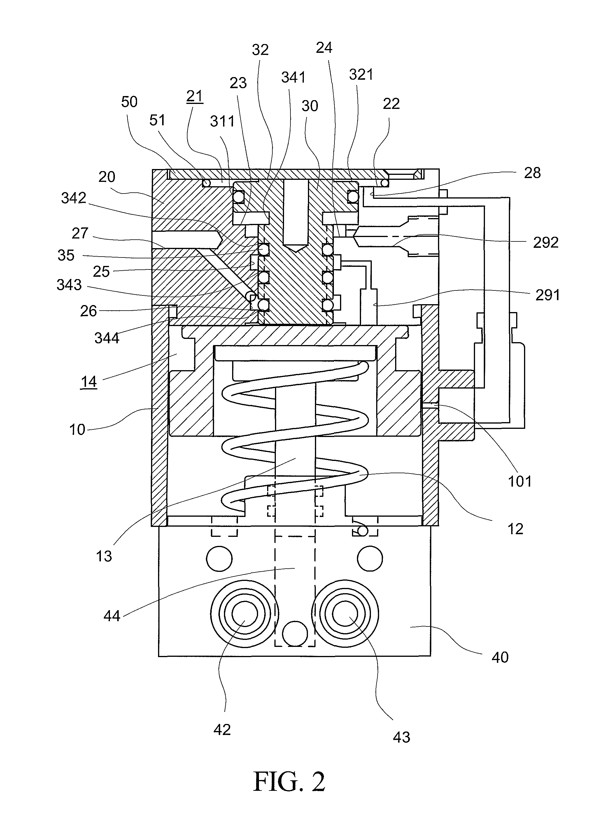 Pneumatic control device for supplying hydraulic fluid