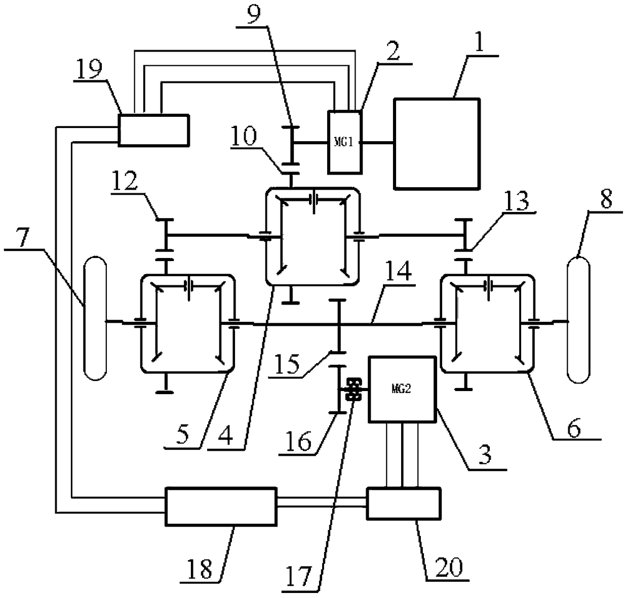 A power coupling device for a hybrid electric vehicle