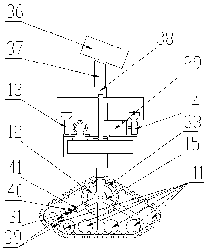 Weeding robot with adjustable center of gravity for paddy fields