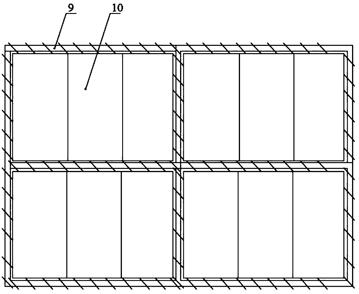 Vacuum preloading device with sandbag cushion layer, and construction method thereof