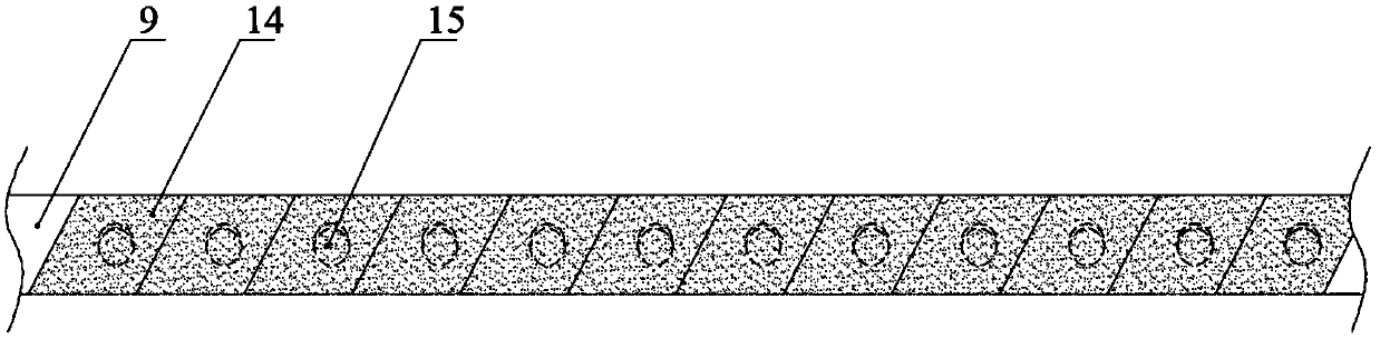 Vacuum preloading device with sandbag cushion layer, and construction method thereof