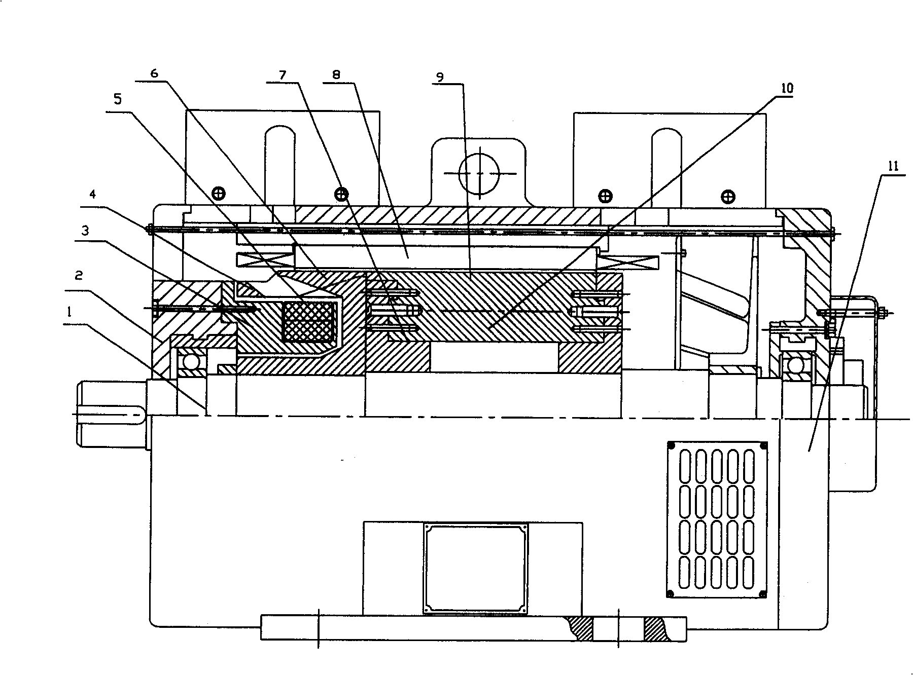 Composite excitation permanent magnet synchronous variable-speed motor