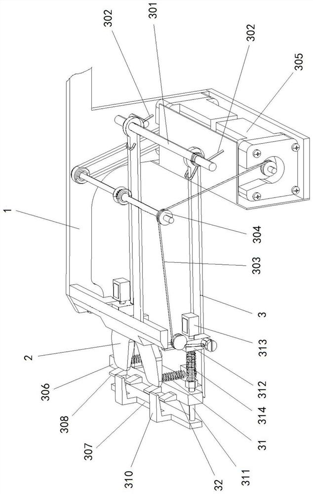 A bag opening and closing mechanism on a new bagging machine