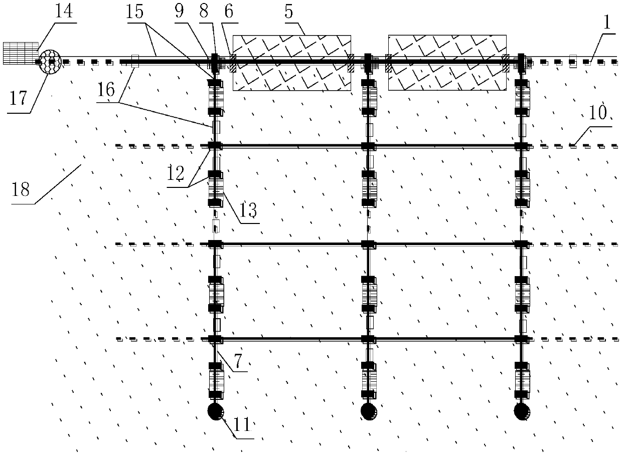 A suspended fish blocking system