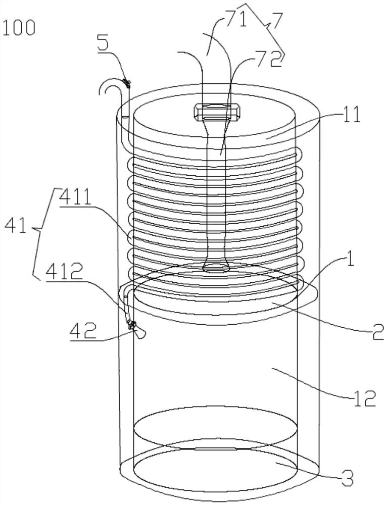 Wastewater recycling device of steam heating equipment and steam heating equipment