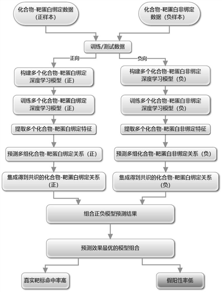 Compound target protein binding prediction method based on multi-deep learning model consensus