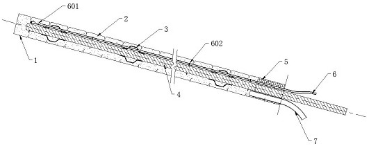 Construction method of elevation angle mortar anchor rod