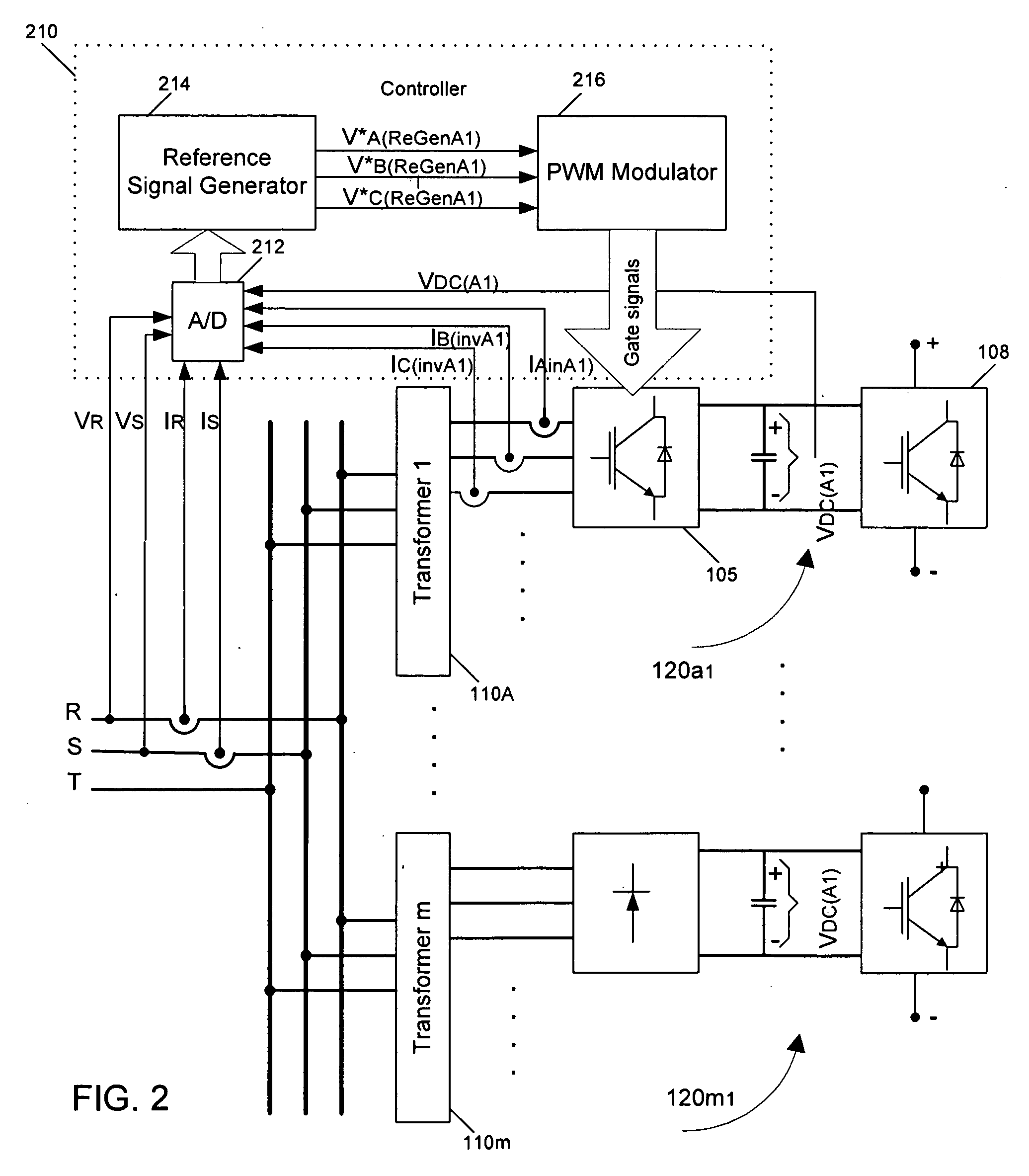 Partial regeneration in a multi-level power inverter