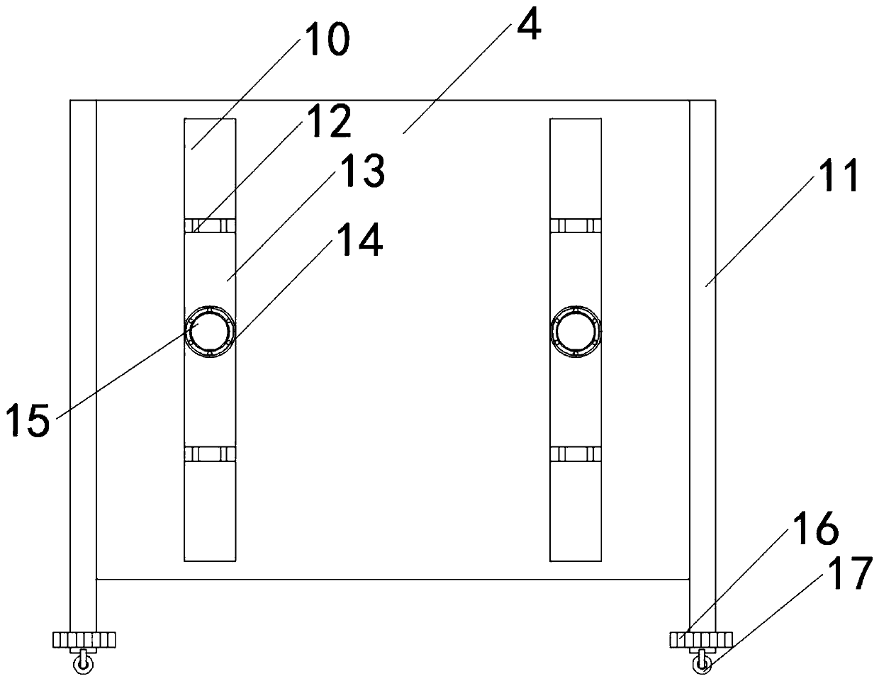 A high-efficiency double-disc wire take-up device