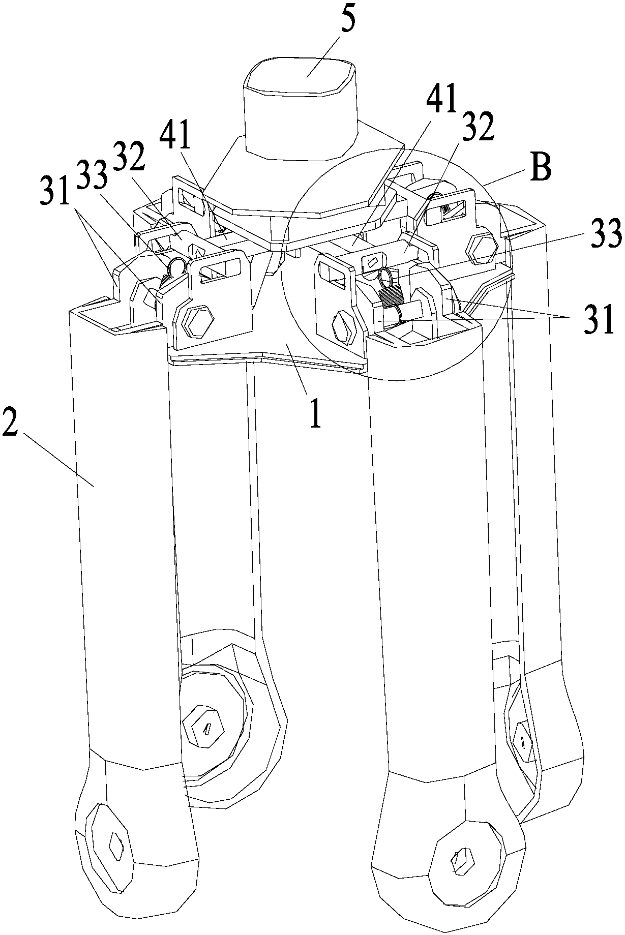 UAV with multi-arm synchronous folding mechanism