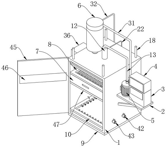 A water body purification test device for sewage treatment