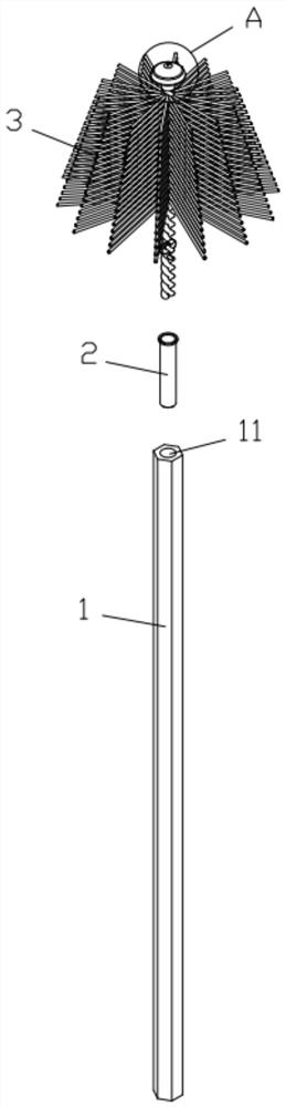 Cervical brush and manufacturing process thereof