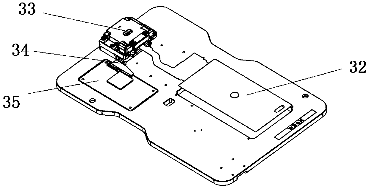 Double-turnover pressure head for display panel detection and display panel detection jig