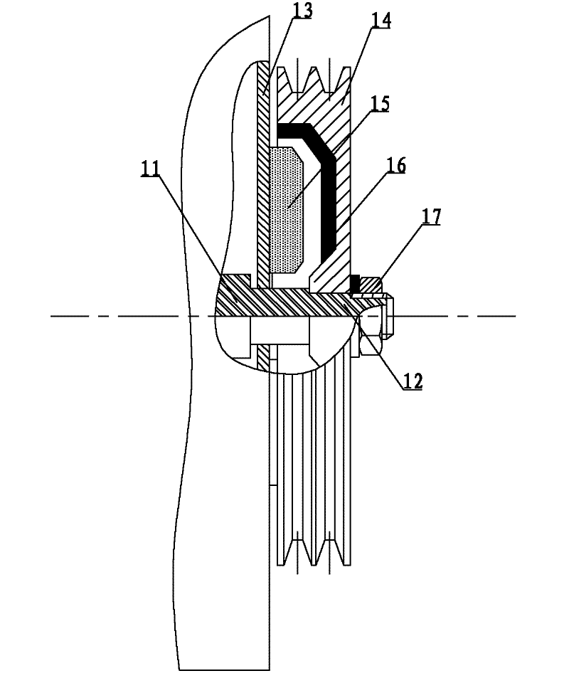 Power generator of motor compressor for automobile air conditioner