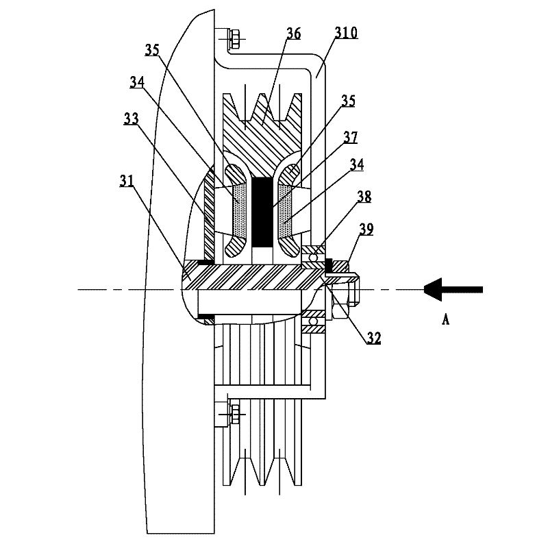 Power generator of motor compressor for automobile air conditioner