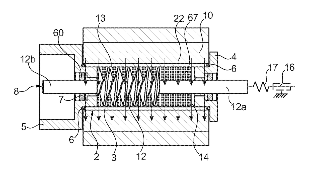 Magnetorheological actuator having a rotationally driven threaded spindle and clutch having an actuator