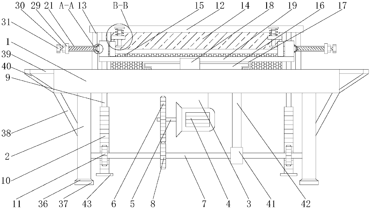 An automatic plate shearing machine with good effect of fixing plates