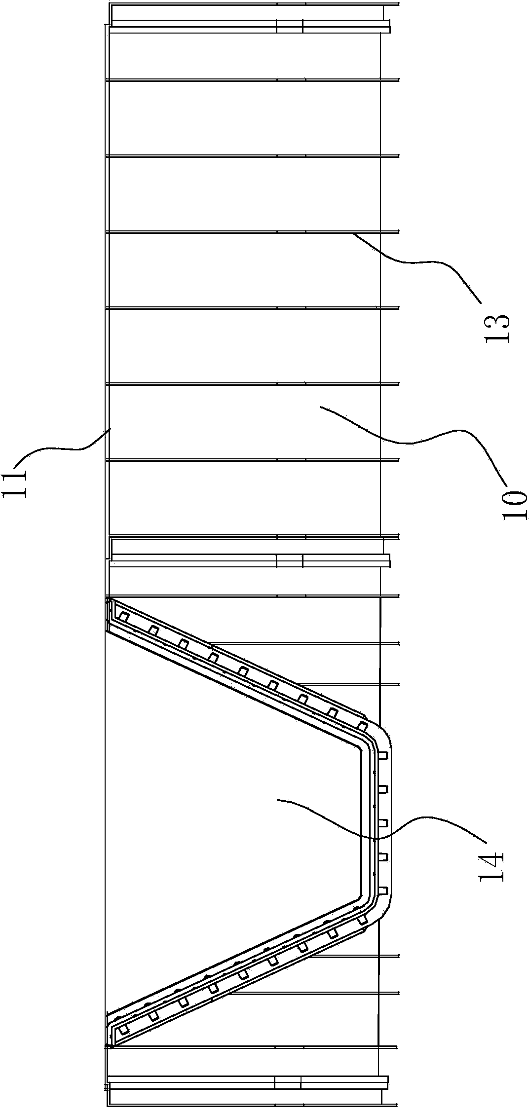 Polymer-material water conveying system and manufacturing and mounting method thereof