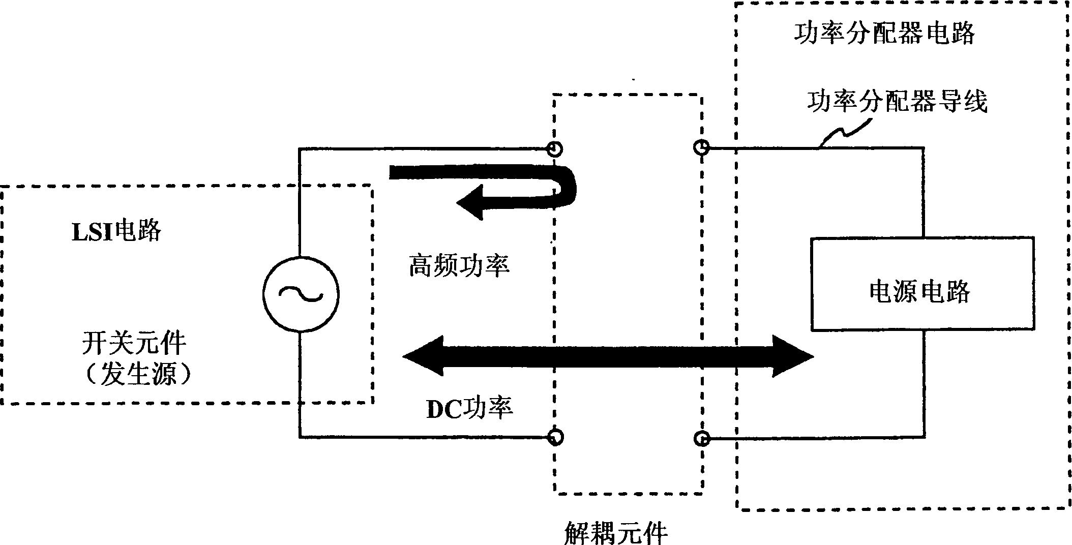 Parallel flat platc line-type element and circuit substrate