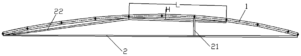 Anti-deformation structure and hoisting method for hoisting hyperbolic grid structure