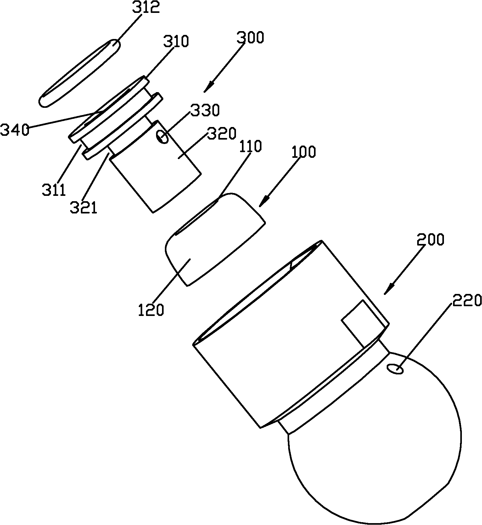 Suction retaining device used in water channel field